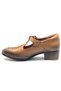 Rendoo Genuine Leather Comfort Orthopedic Women's Classic Heeled Shoes Taba - 2