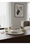 Marble 28 cm Round Decorative Promise Engagement Tray-Presentation Tray -Decor Tray White-Engagement Ring Gold - 2