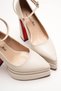 Women's Beige Skin Double Platform Special Design Women's Shoes Rigels - 2