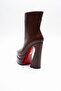 Women's Platform High Heel Boots Mojo Brown Skin - 4