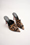 Women's Designer Thin-Heeled Slipper Carolina Leopard - 2