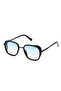 Gazah Rectangular Black Blue Gradient Unisex Sunglasses - 2