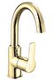 Luna Swan Pipe Washbasin Faucet Gold Color102808953