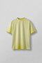Men's Oversize Round Neck Washed Catch T-Shirt Yellow