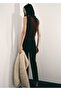 Asymmetrical Collar Blouse with Metal Details - 4