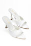 Rissoli Women's White Pointed Toe Heeled Sandals