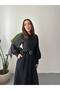 Long Dress with Detailed Belt and Built-in Pattern - 4