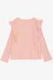 Girl's Long Sleeve T-Shirt with Shoulder Ruffle Age 3-7, Salmon - 6