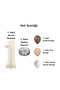 4 Years Old Retro Brown Beige Skin Color Birthday Set Beige Foil Number - 2