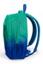 Kids Green Cobalt Blue Color Gradient Three Compartment School Backpack 23665 - 2