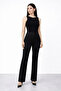 Women's Black High Waist Shaping / Sculpting Flared Leg Palazzo Pants - 3