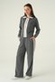 Striped Cardigan Trouser Set Anthracite 3085A - 3