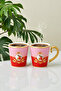 2 Li Soho Bird Pink Pomegranate Series Mug Set - 3