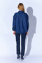 Navy Blue Brooch Detailed Cotton Blend Oxford Shirt |   Mkw167422-01 - 6