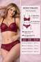Women's Lace Dense Padded Push-Up Balconette Bra Panty Set White - 3