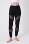 Women's Polka Dot Tulle Black Sports Tights - 7