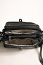 Black Leather Women's Shoulder Bag with Chain Detail - Timeless Elegance - 5