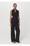 Linen Fabric Vest with Belt - 2