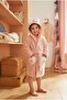 Girl's Bathrobe Hooded Cotton, Bow Figure, Cream (1-14 Years) - 2
