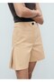 Shorts with Pleated Straight Cut