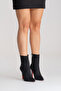 Women's Black Suede Design Sole Ankle-Length Thin Heeled Boots Yanni - 6