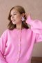 Women's Crew Neck Button Detailed Knitwear Cardigan - 7