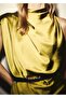 Satin blouse with drape collar - 7