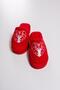 Heart Embroidered Christmas Slippers Home Hotel Guest Thick Sole Slippers - 3