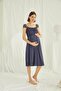 Women's 94% Viscose 6% Elastane Lace Front Dressing Gown Set with Nursing Feature for Pregnant and Postpartum Women - 7