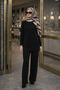 Women's Beige Full Fishnecklace Collar Comfortable Fit Double Set Knitwear - Casual Stylish - 4