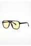 Unisex Precious Sunglasses Black to Yellow - 4