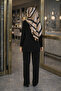 Women's Beige Full Fishnecklace Collar Comfortable Fit Double Set Knitwear - Casual Stylish - 6