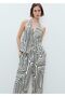 Geometric Pattern Linen Pants - 6