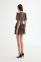 Leopard Print Balloon Sleeve Mini Dress Brown - 5