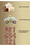 Brown Star Cream Star Balloon Cream Blue Color Police Car Balloon - Brown Number Balloon 2 Years Old - 2