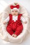 Heart Bow Hat 2 Pieces Baby Girl Newborn New Season Seasonal Hospital Exit - 5