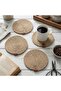 Jute Straw Coasters 4 Pieces 12cm Natural Jute Rope Candle Coaster Coffee Presentation Set Mug Coaster