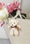 Trendy and Stylish Beach Straw Shoulder Bag with White Summer Teddy Bear - 6