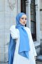 Single Color Voile Shawl Blue Vualv01-11 - 4