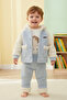 Seasonal Quilted Coat with Plush Hand Pocket Detail, 3 Piece Set - 3