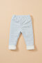 Baby Boy |   Children's Corduroy Vest Bear Printed 3 Piece Set Vest-Top-Bottom - 5