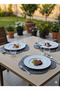 2-Piece Leaf Design Felt Coffee Food Serving American Plate & Cutlery - 5