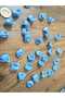 50 Pieces of Satin Light Blue Roses - Bundle of Decorative Material for Weddings, Henna, Engagement, and Organization - 8