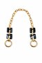 Acrylic Detailed Bag Chain with Gold Color Accessories - Length: 45 cm