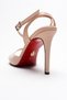 Women's Thin Strap Back Helmet Heeled Shoes Livora Nude Patent Leather - 2