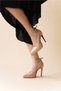 Women's Safety Toe Pointed Toe Heeled Shoes Minora Nude Patent Leather - 3