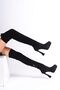 Black Suede Platform Design Women's Boots High Heels Shoes Cora - 3