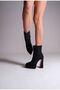 Black Suede Double Platform Special Design Women's Boat Shoes Mojo - 2
