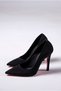 Black Suede Women's Thin Heeled Shoes Stiletto Yoshi - 2