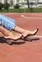 Women's Black Skin Transparent Heeled Slippers - 2